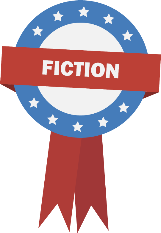Election rosette graphic for "fiction"